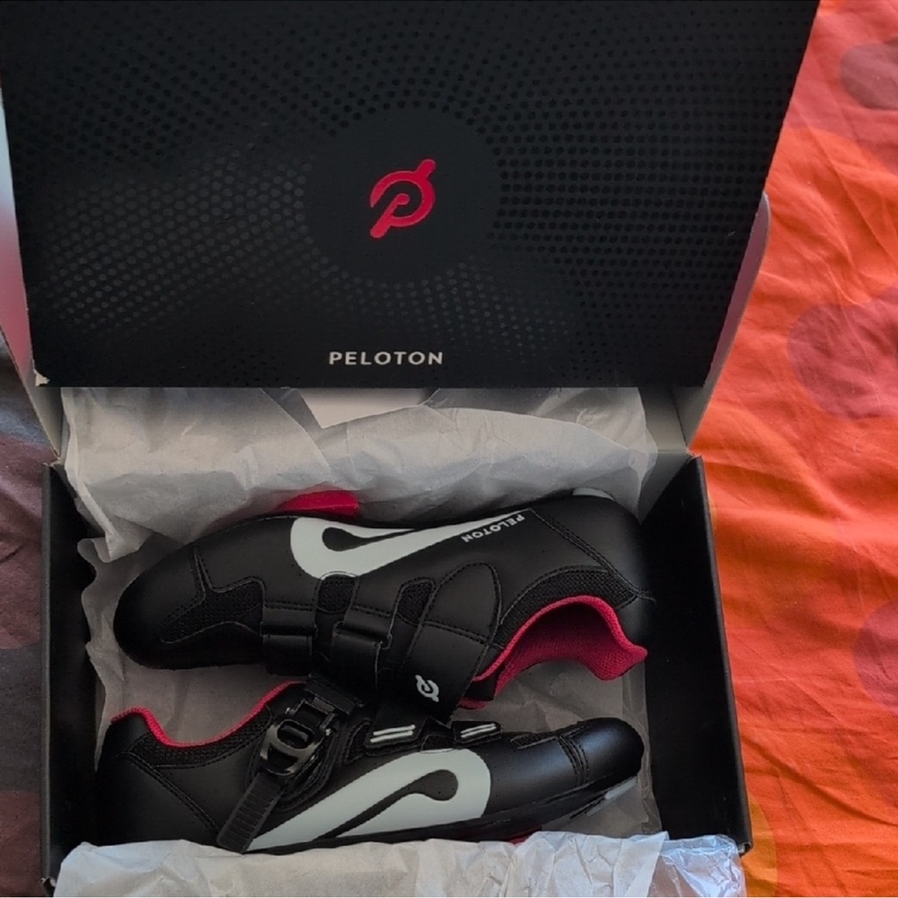 Peloton Black and Red Athletic Shoes for Performance